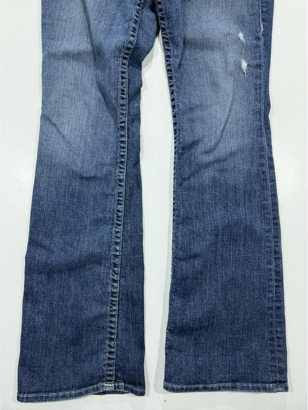 True Religion Jeans Mens 31 Boot Cut World Tour Blue Stretch Denim Made USA